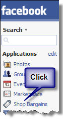 Facebook left navigation