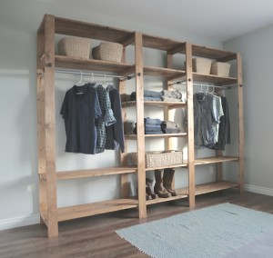 DIY Wood Closet Organizer